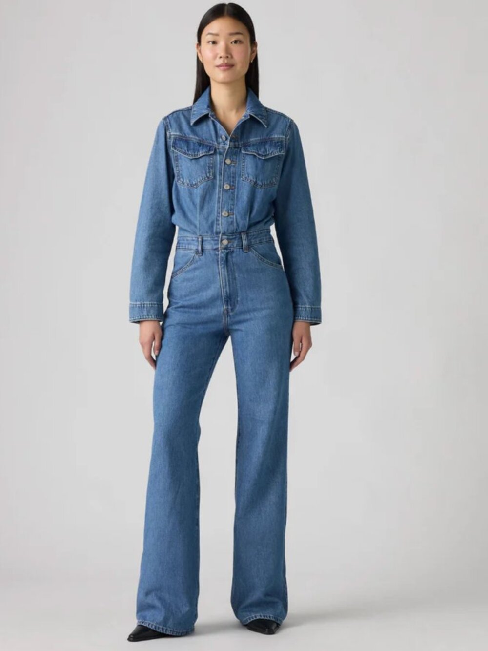 Levi's Women Cause and Effect Western Denim Jumpsuit Size S, M or XL NWT 98$+TAX